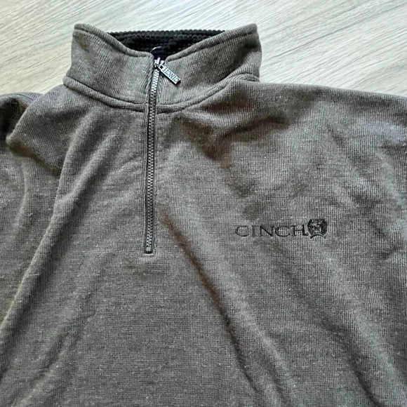 Cinch Grey 1/4 Zip Pull Over Sweater - XL - Picture 2 of 7